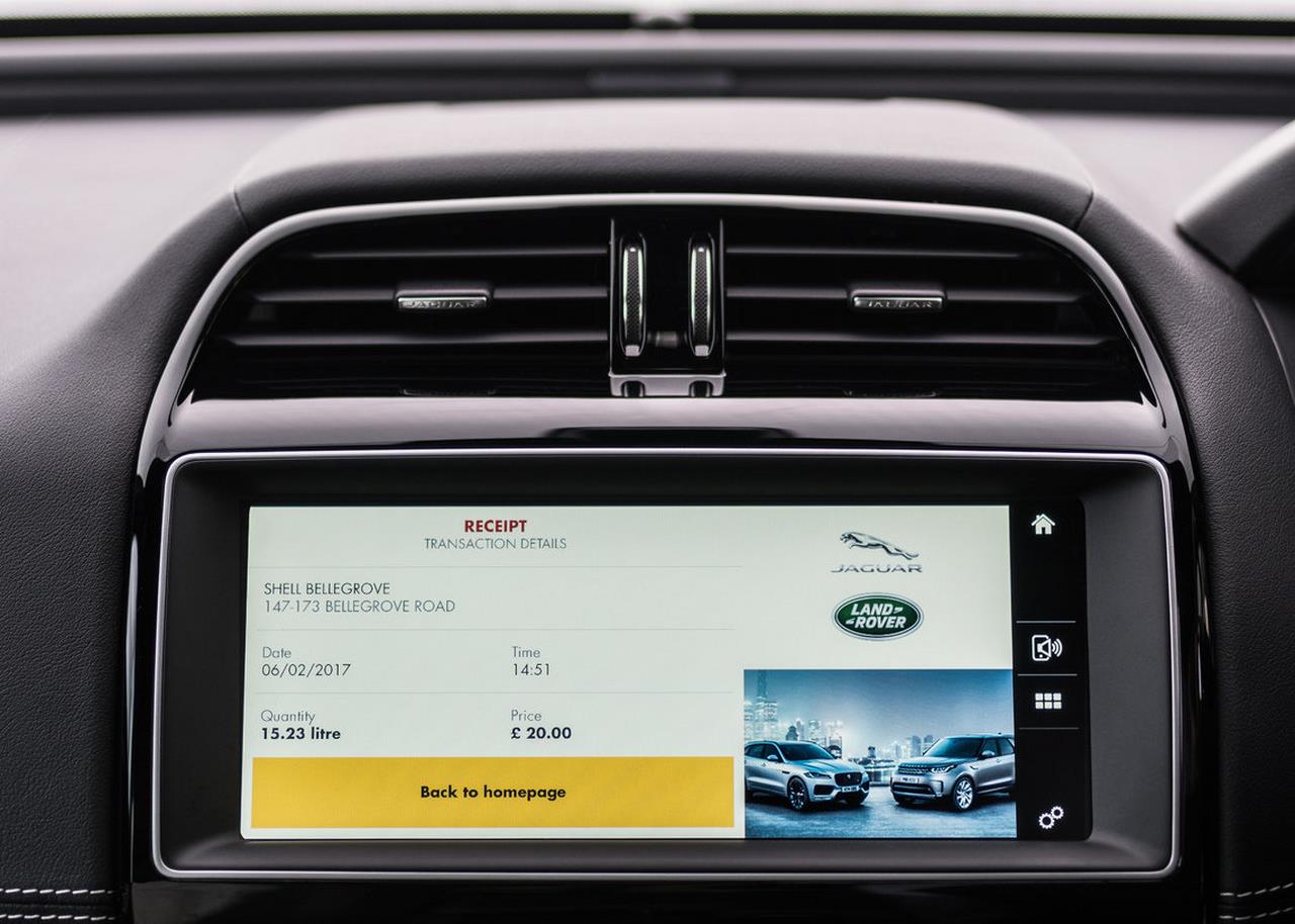 2017 Jaguar XE Shell app receipt
