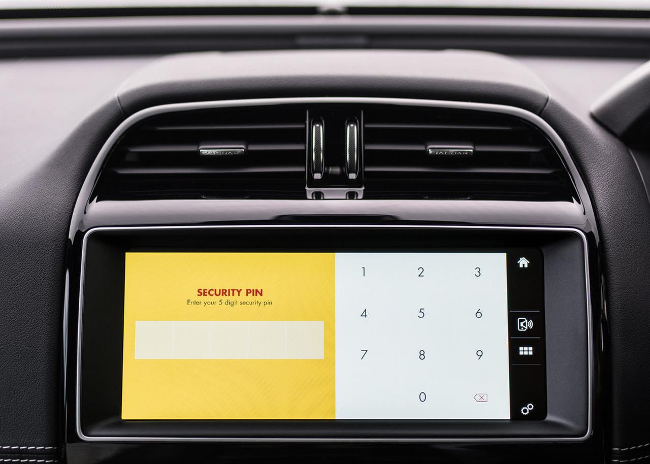 2017 Jaguar XE Shell app security pin