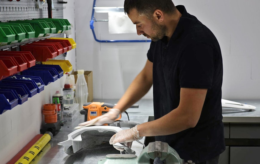 Zortrax 3D print parts sanding