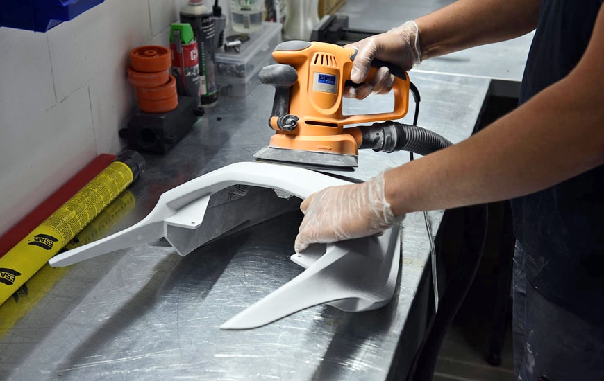 Zortrax 3D printed parts sanding