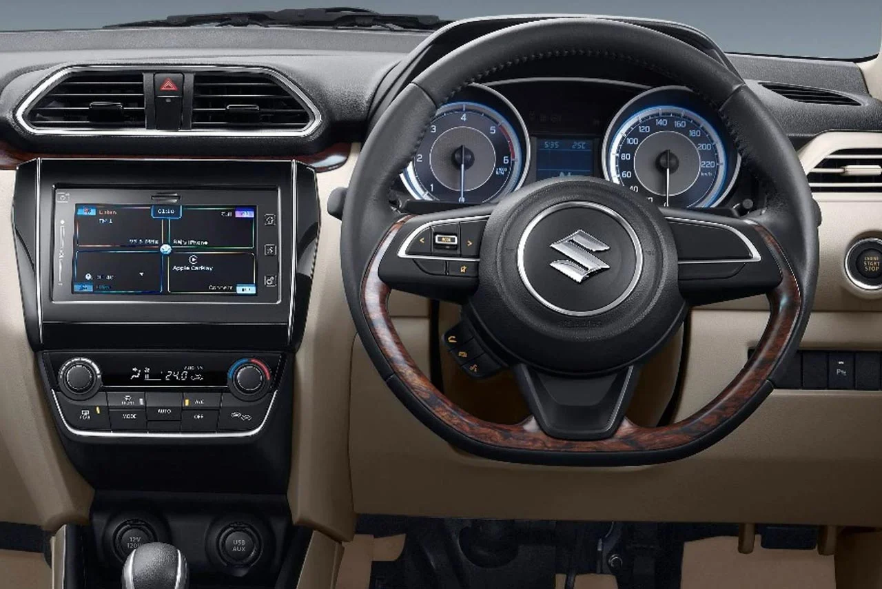 New Maruti Dzire 2017 interior steering wheel