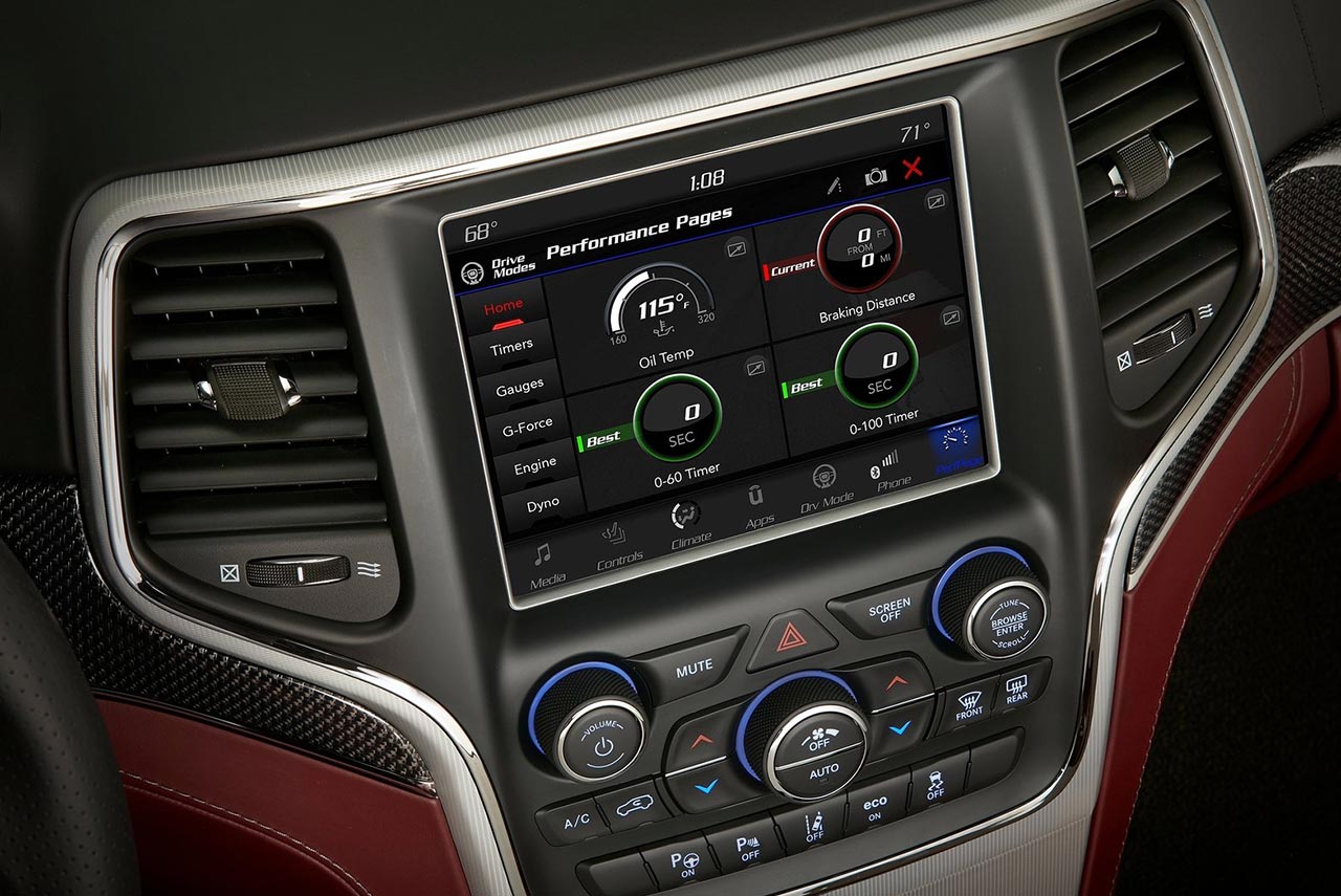 2018 jeep grand cherokee trackhawk touchscreen system