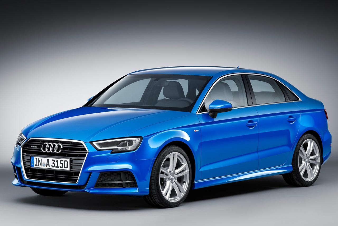 New 2017 Audi A3 Sedan front left quarter