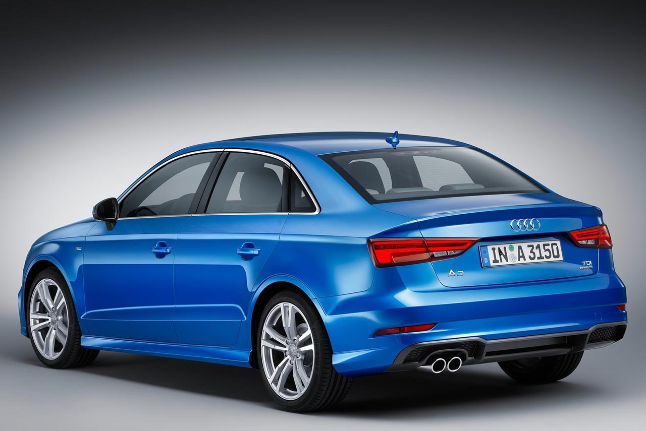 New 2017 Audi A3 Sedan rear left quarter