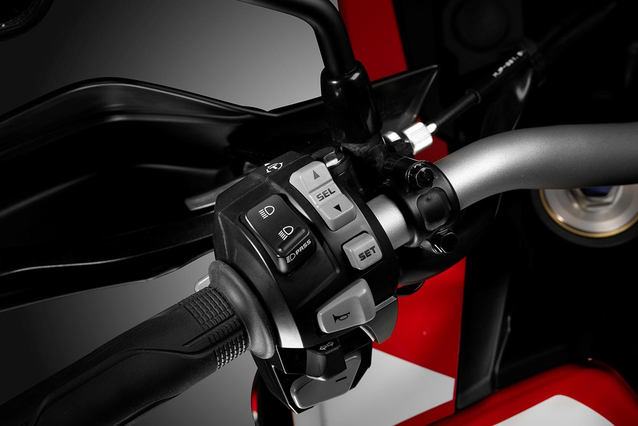 honda africa twin left controls