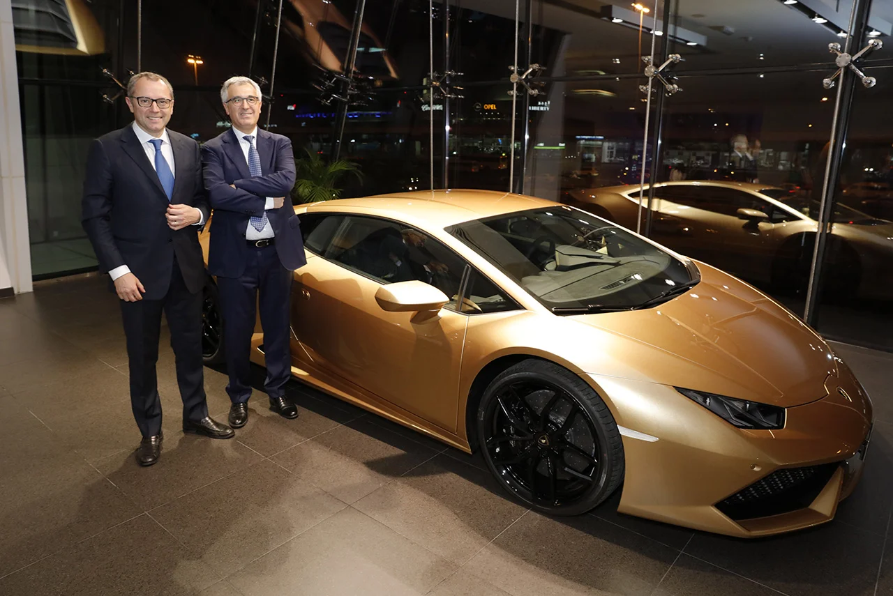 Do check out the Largest Lamborghini showroom if you visit Dubai 18 lamborghini ceo stefano domenicali with liborio stellino italian ambassador in uae