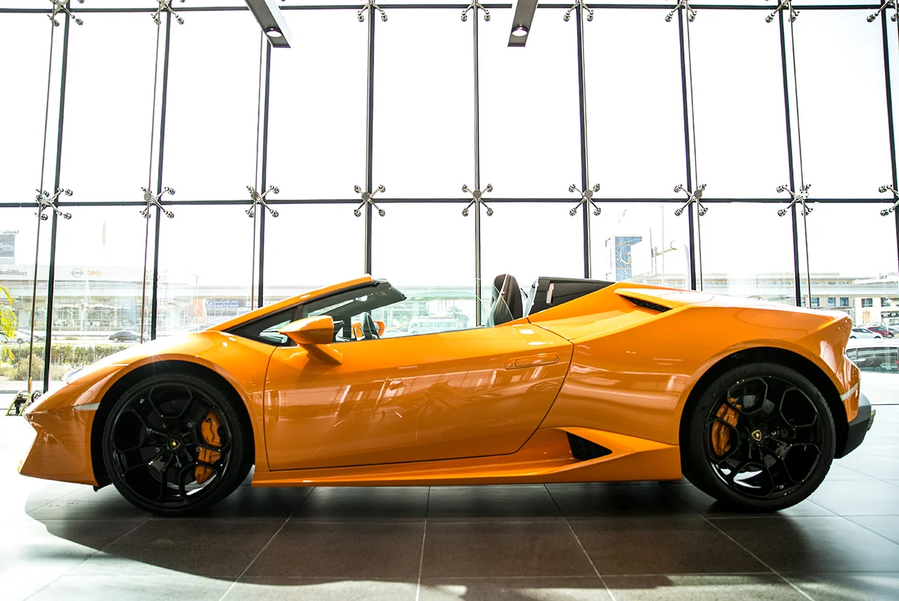 Do check out the Largest Lamborghini showroom if you visit Dubai 10 lamborghini dubai showroom huracan roadster yellow