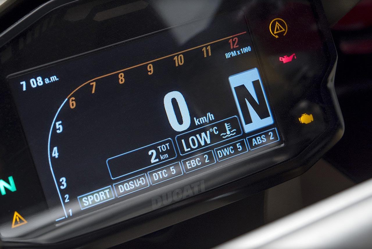 Ducati 1299 Panigale R Final Edition instrument cluster