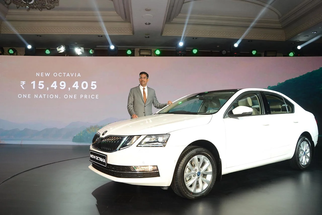 new 2017 skoda octavia launched in india candy white
