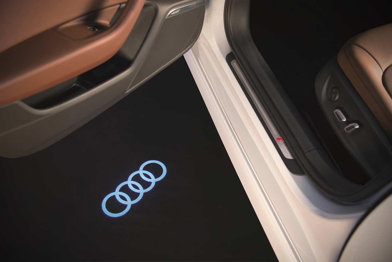 2017 audi a6 design edition door puddle lamp