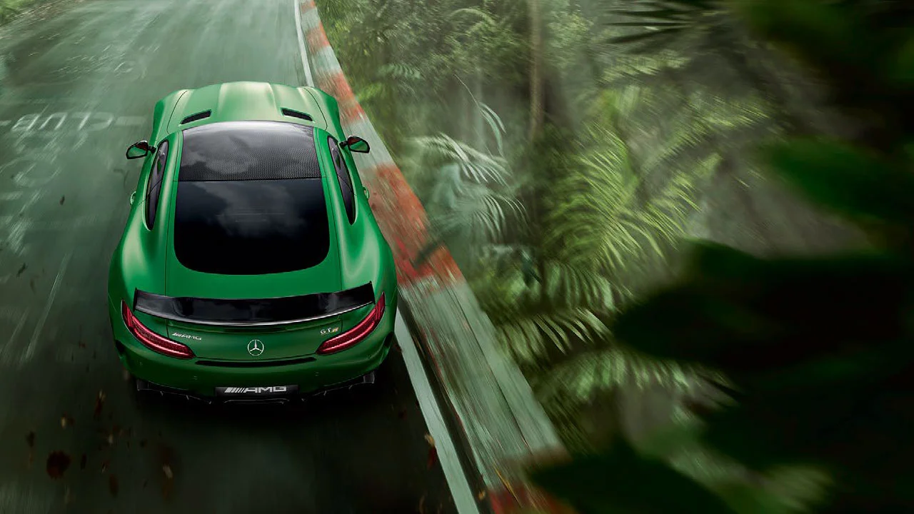 2017 mercedes-amg gt r top rear