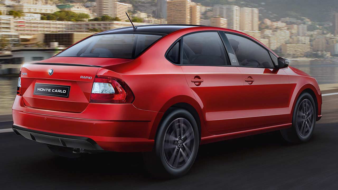2017 skoda rapid monte carlo rear right view