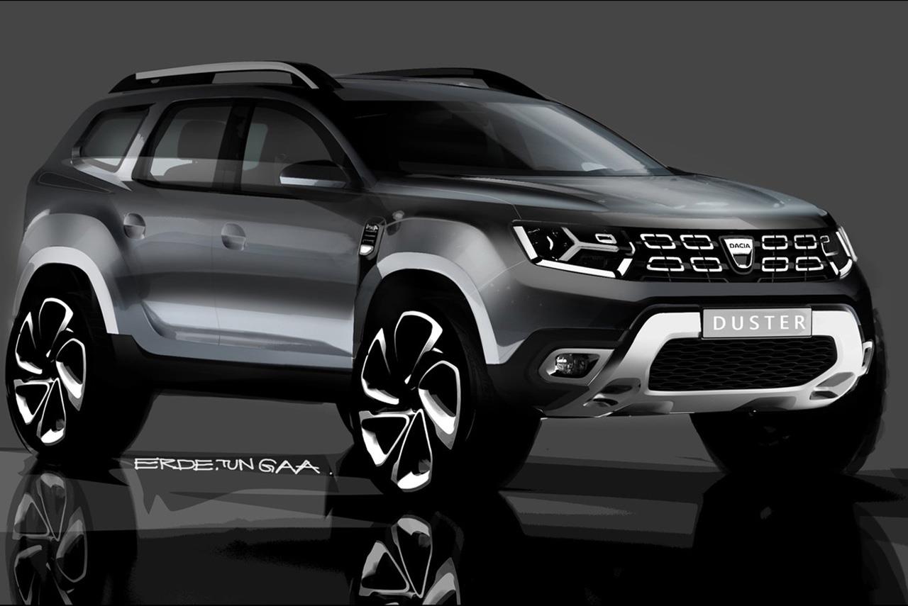 2018 new dacia duster design sketch front quarter