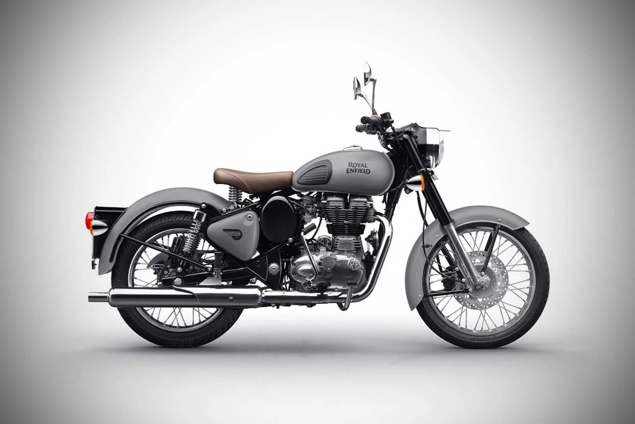 2017 royal enfeild classic 350 gun metal grey front pr