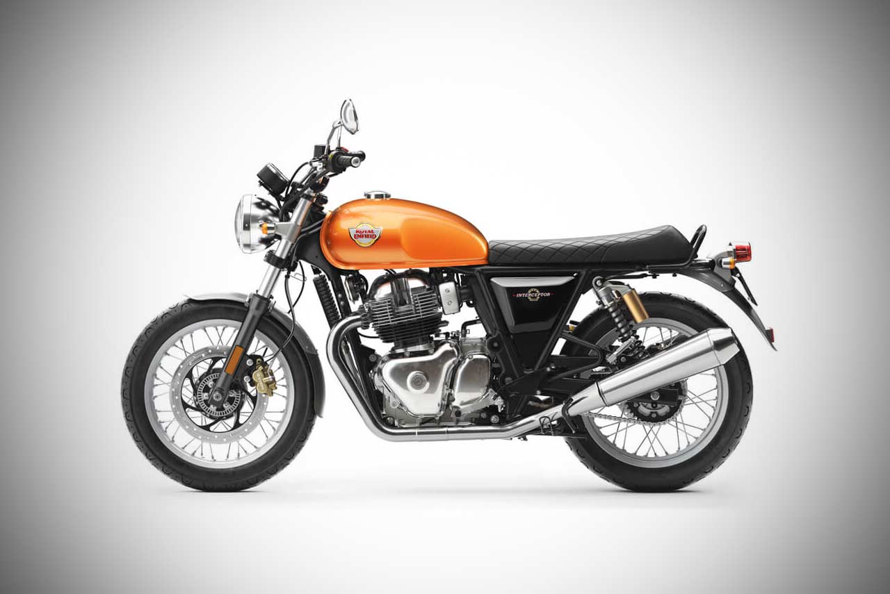 2017 royal enfield interceptor 650 orange crush side pr