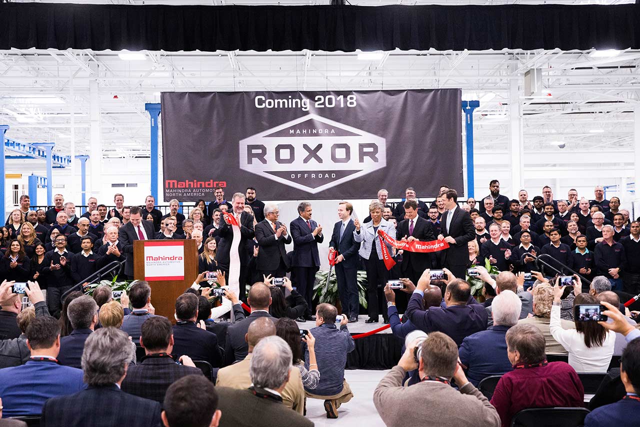 Mahindra Automotive North America Opens New HQ and Manufacturing Facility in Metro Detroit - Will Manufacture the ROXOR Offroad Vehicle here