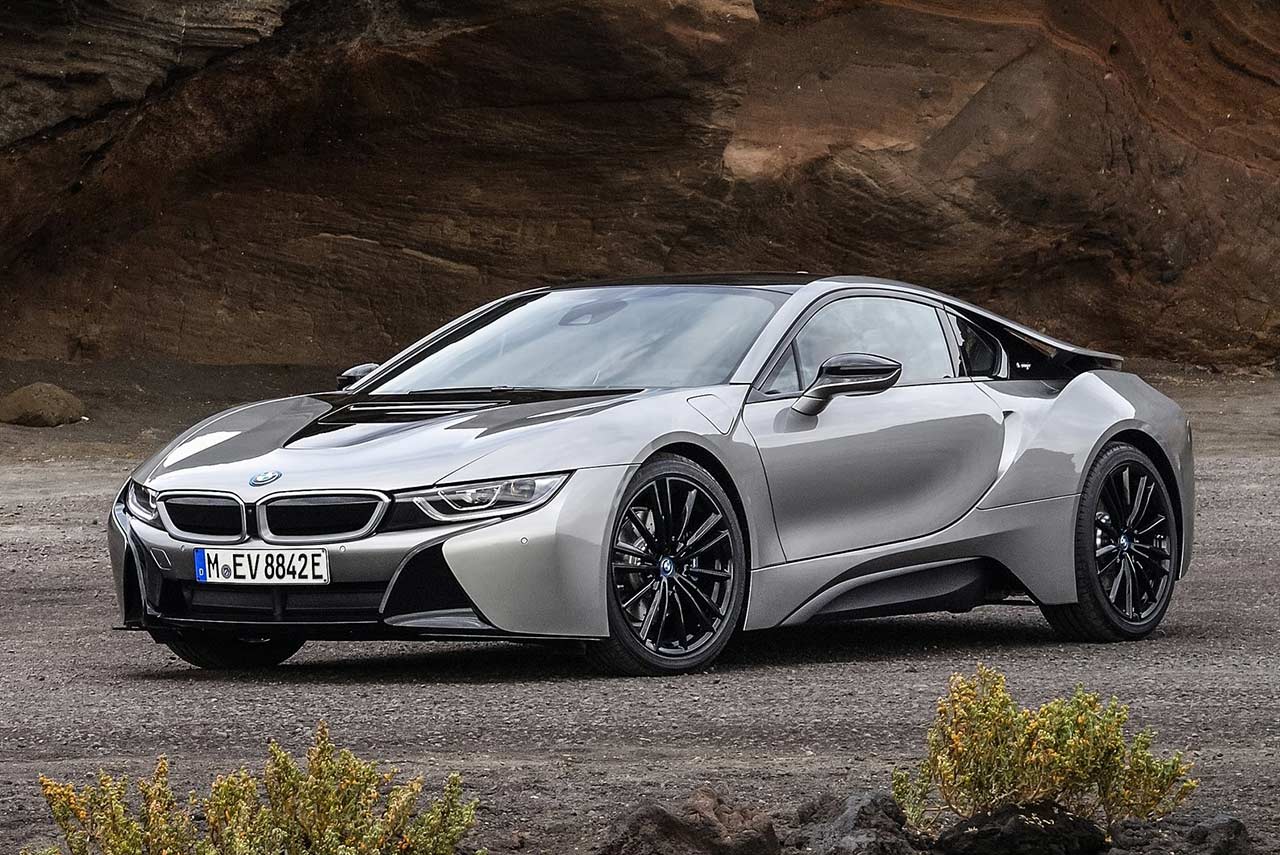 2018 Bmw I8 Coupe Donington Grey Metallic Front Quarter Autobics