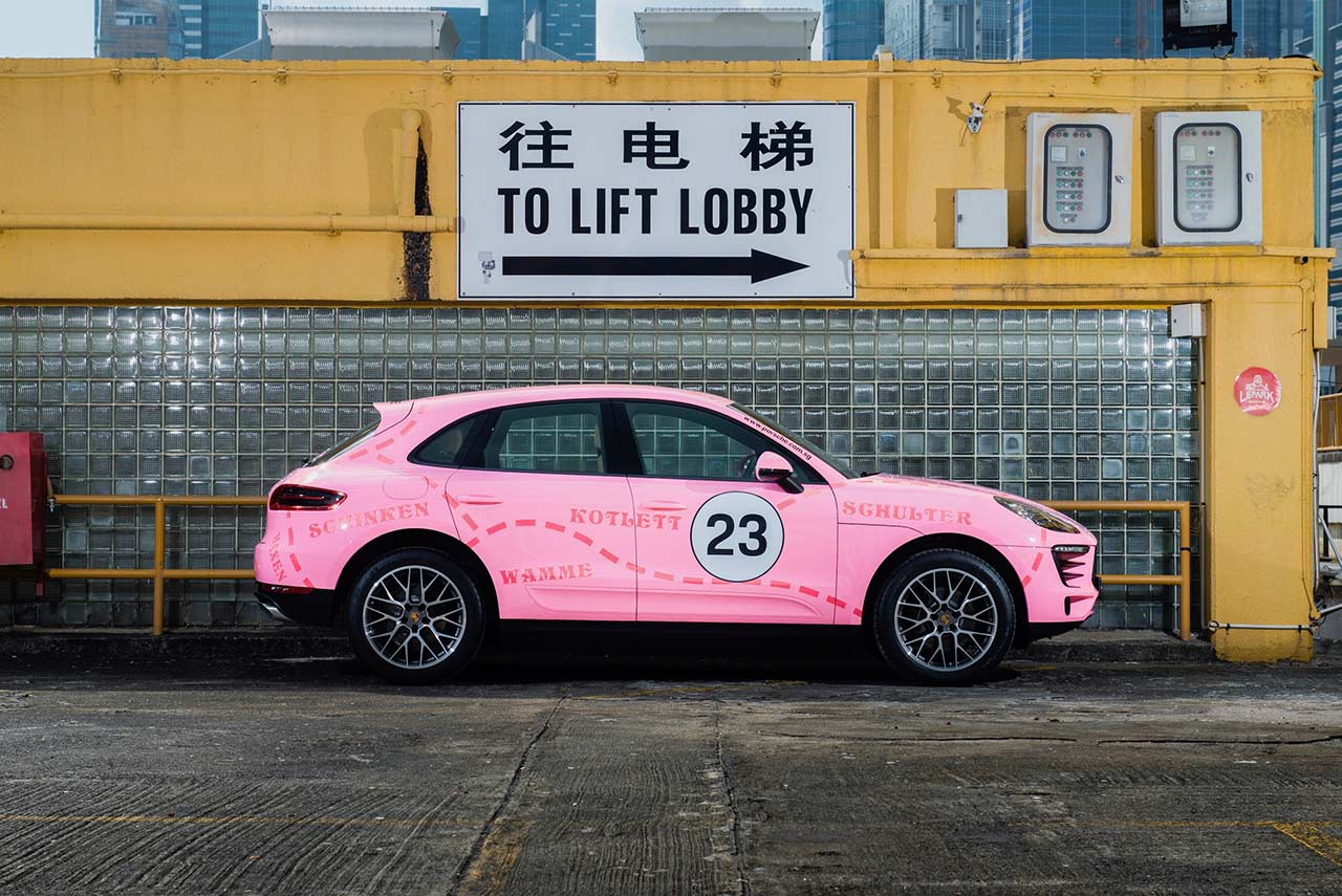 Porsche Macan Pink Pig Chinatown Singapore 2017