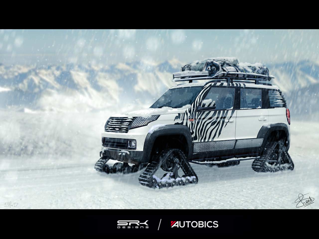 Snow Warrior - Mahindra TUV300 Modified with Snow Tracks