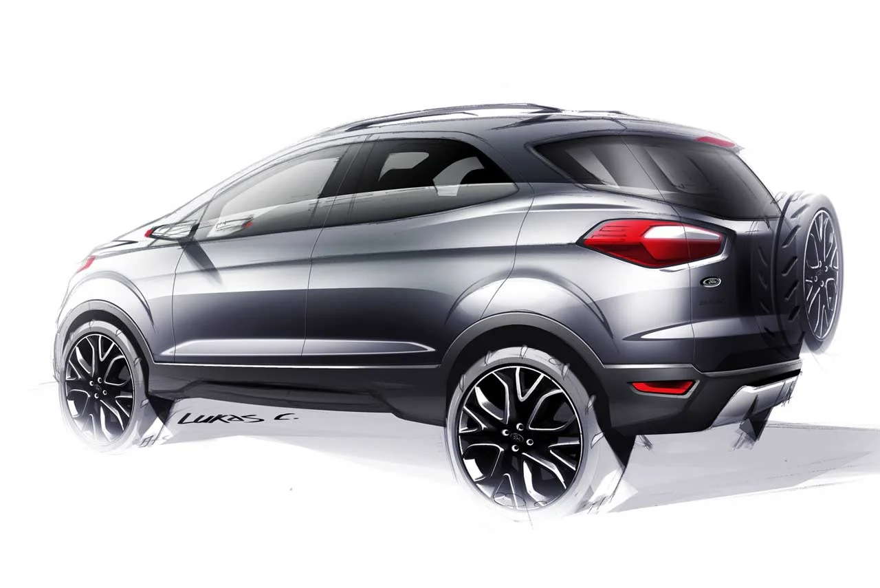 Ford EcoSport Design Sketch Rear