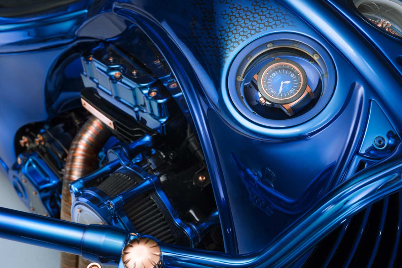 Bucherer Blue Edition Watch Harley-Davidson Custom Motorcycle 2018