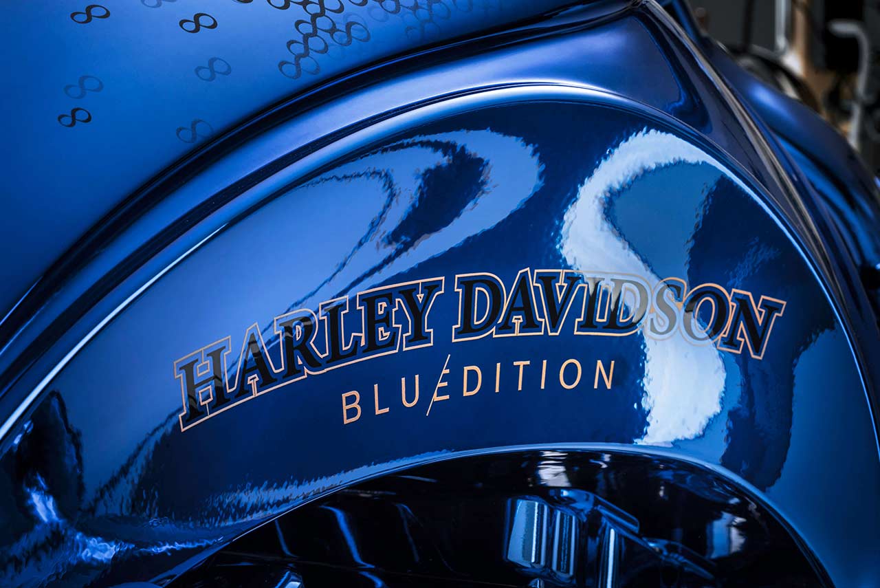 Bundnerbike Harley-Davidson Blue Edition Custom Motorcycle 2018