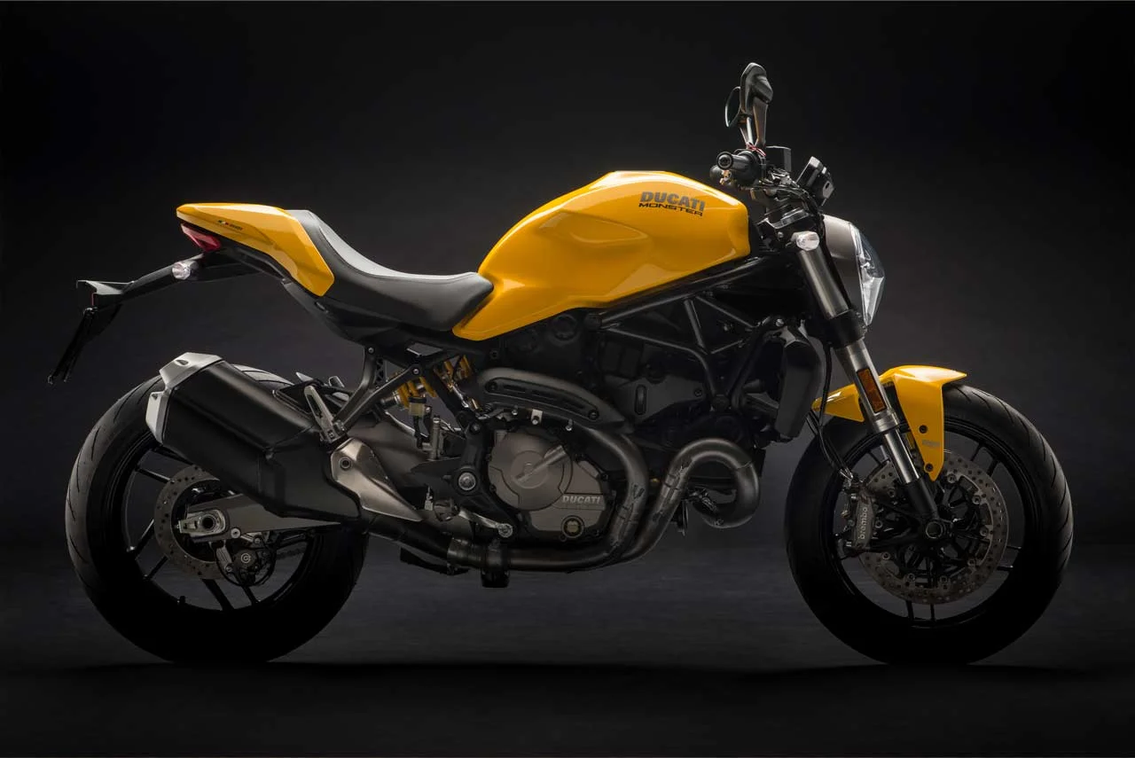 Monster 821 Ducati Yellow with black frame and black wheels 2018