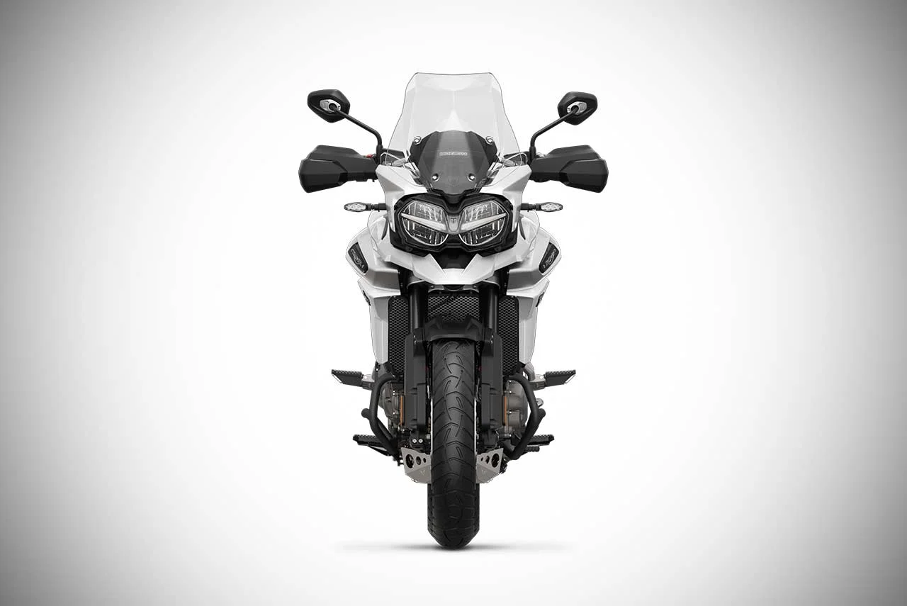 Triumph Tiger 1200 XCX Crystal White Front View 2018