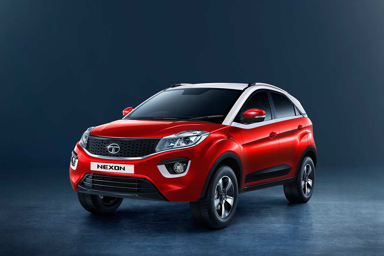 Tata Nexon AMT XMA Red Ivory White Roof 2018