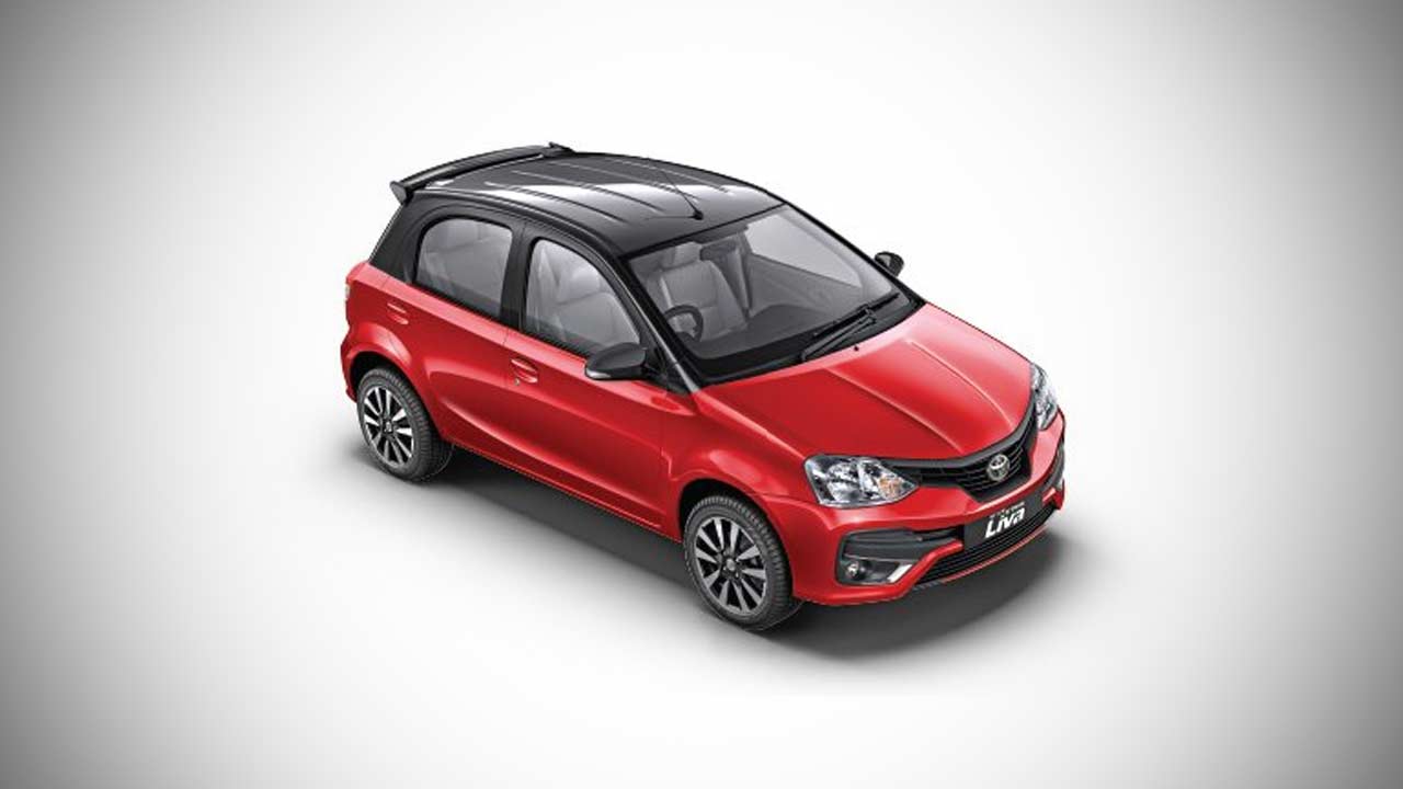 Toyota Etios Vermilion Red Dual Tone 2018