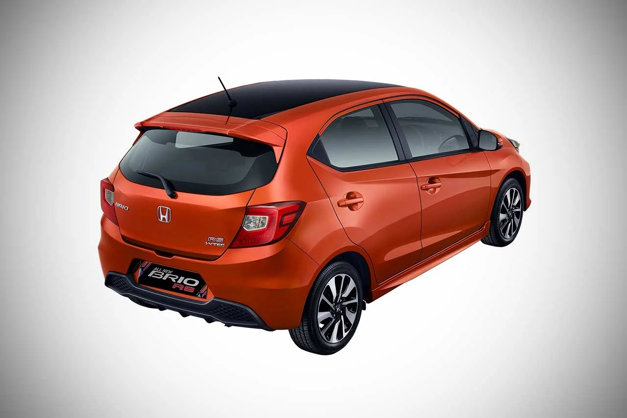 All-New Honda Brio makes world debut at the Gaikindo Indonesia International Auto Show (GIIAS) 2018; Brio RS variant also showcased 4 2018 Honda Brio RS Rear Quarter