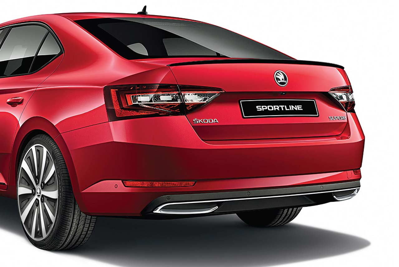 2018 Skoda Superb Sportline Red Rear2018 Skoda Superb Sportline Red Rear