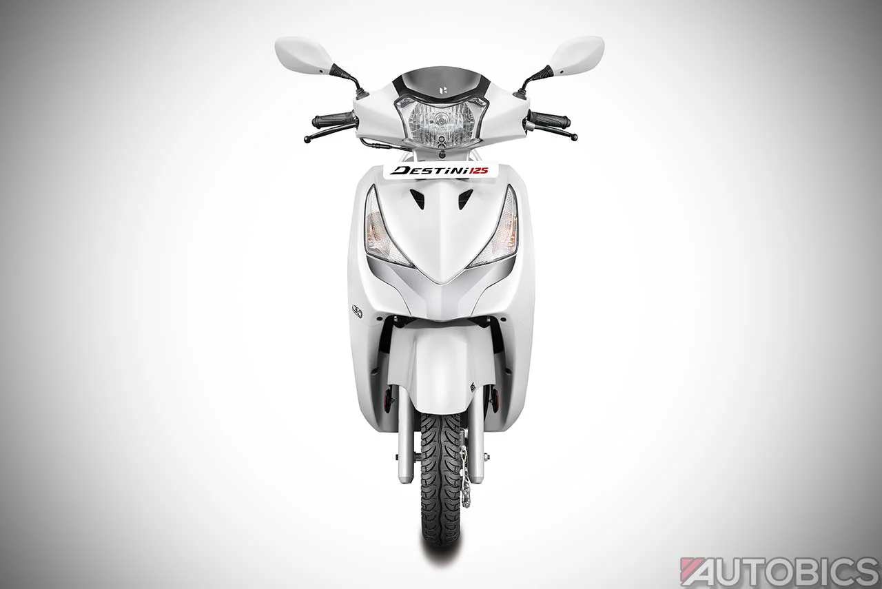 Hero Destini 125 Pearl Silver White Front 2018