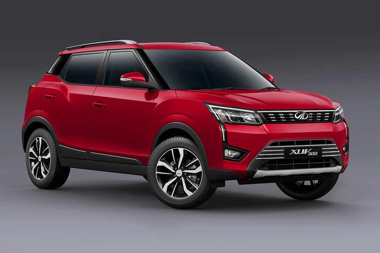 Mahindra XUV300 Red Front Quarters 2018