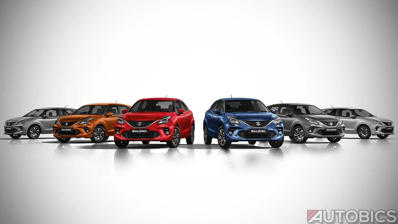 2019 Maruti Baleno Colours Silver Orange Red Blue Grey White