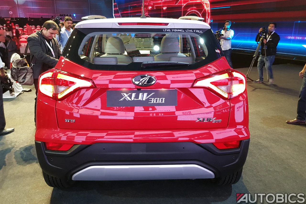 Mahindra XUV300 Red Rage W8 Dual Tone Rear 2019