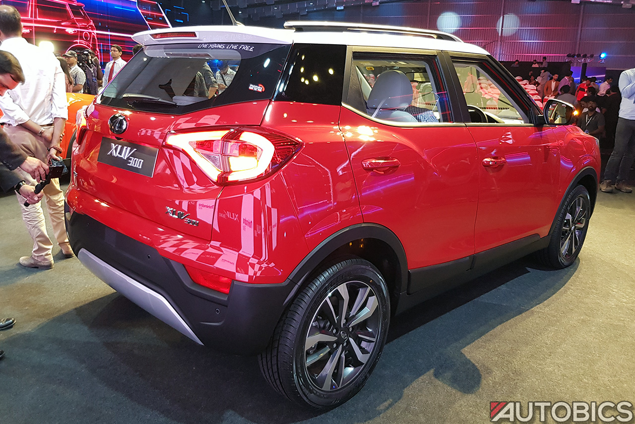 Mahindra XUV300 Red Rage W8 Dual Tone Rear Quarter 2019