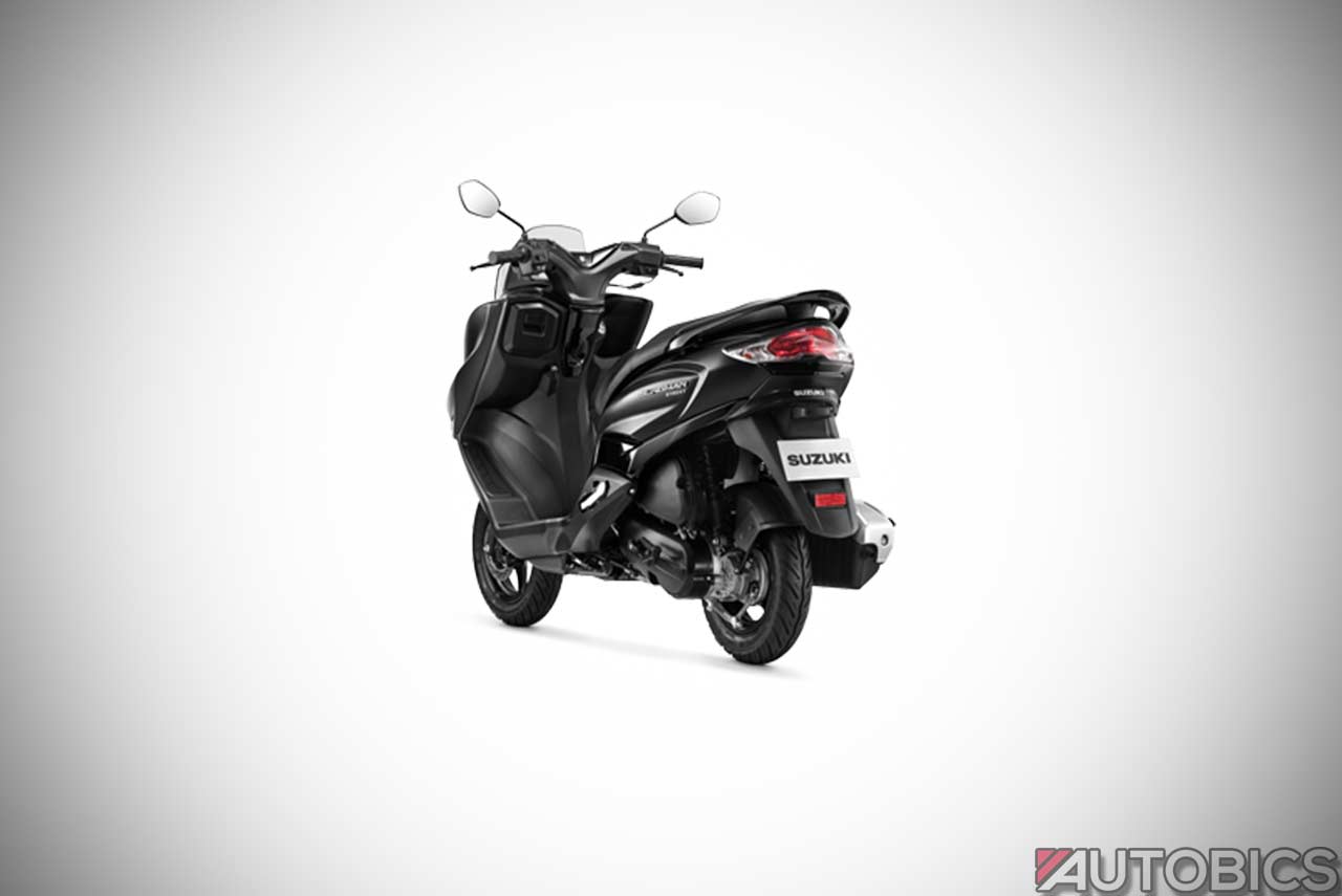 2019 Suzuki Burgman Street Matte Black Rear Left