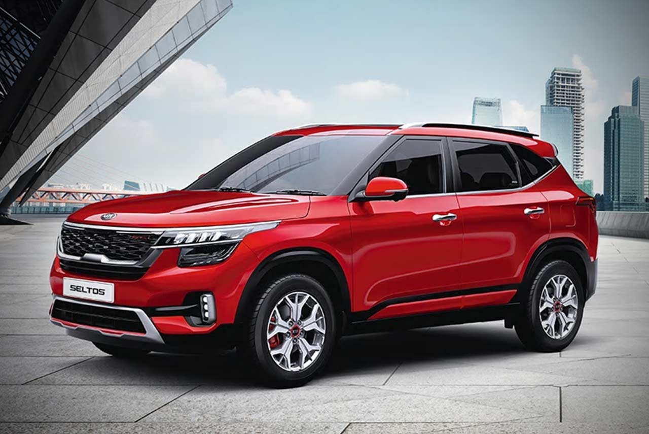 2019 Kia Seltos Red Front Quarter - AUTOBICS