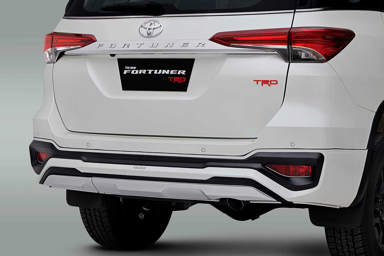 Toyota Fortuner TRD Celebratory Edition with Stylish Rear Bumper Spoiler Iconic Red TRD Emblem 2019