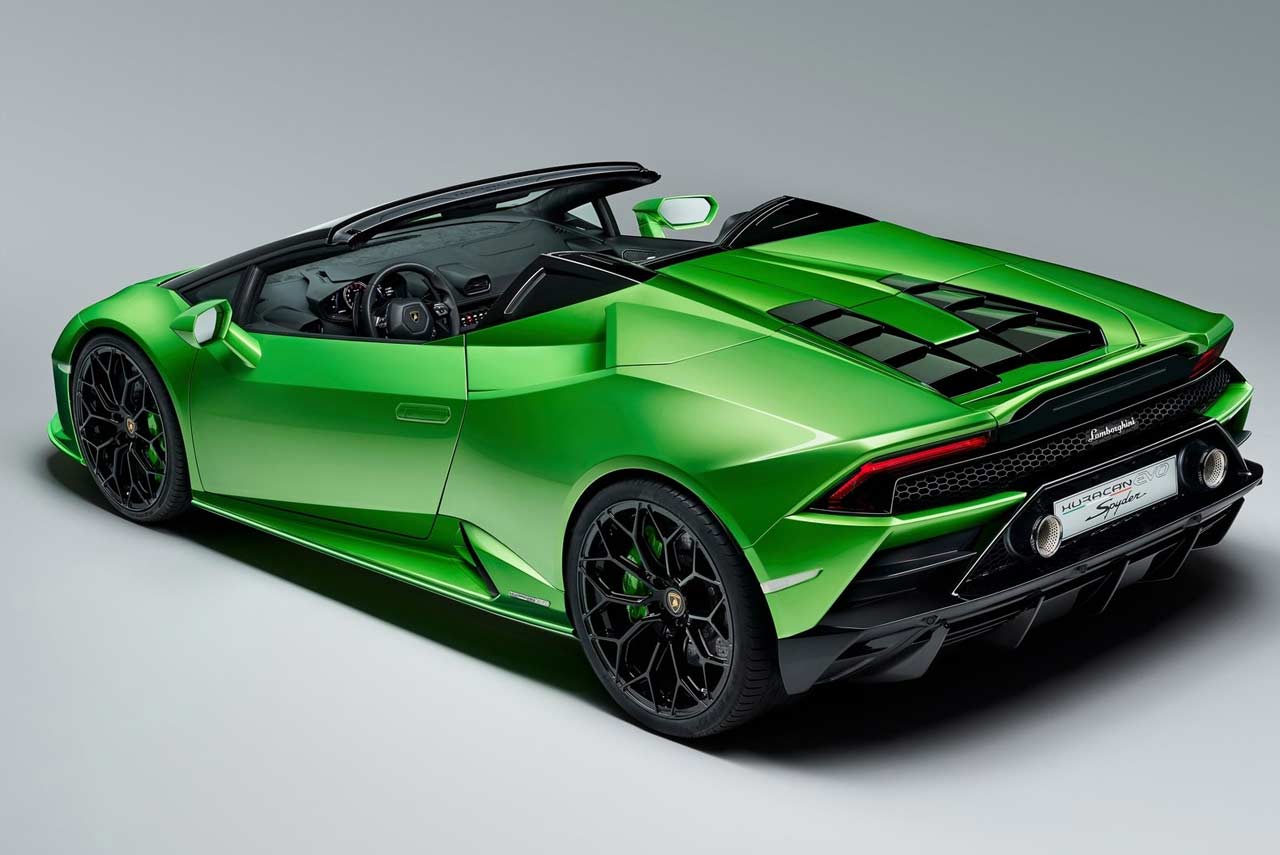 Lamborghini Huracan Evo Spyder Rear Quarter 2019