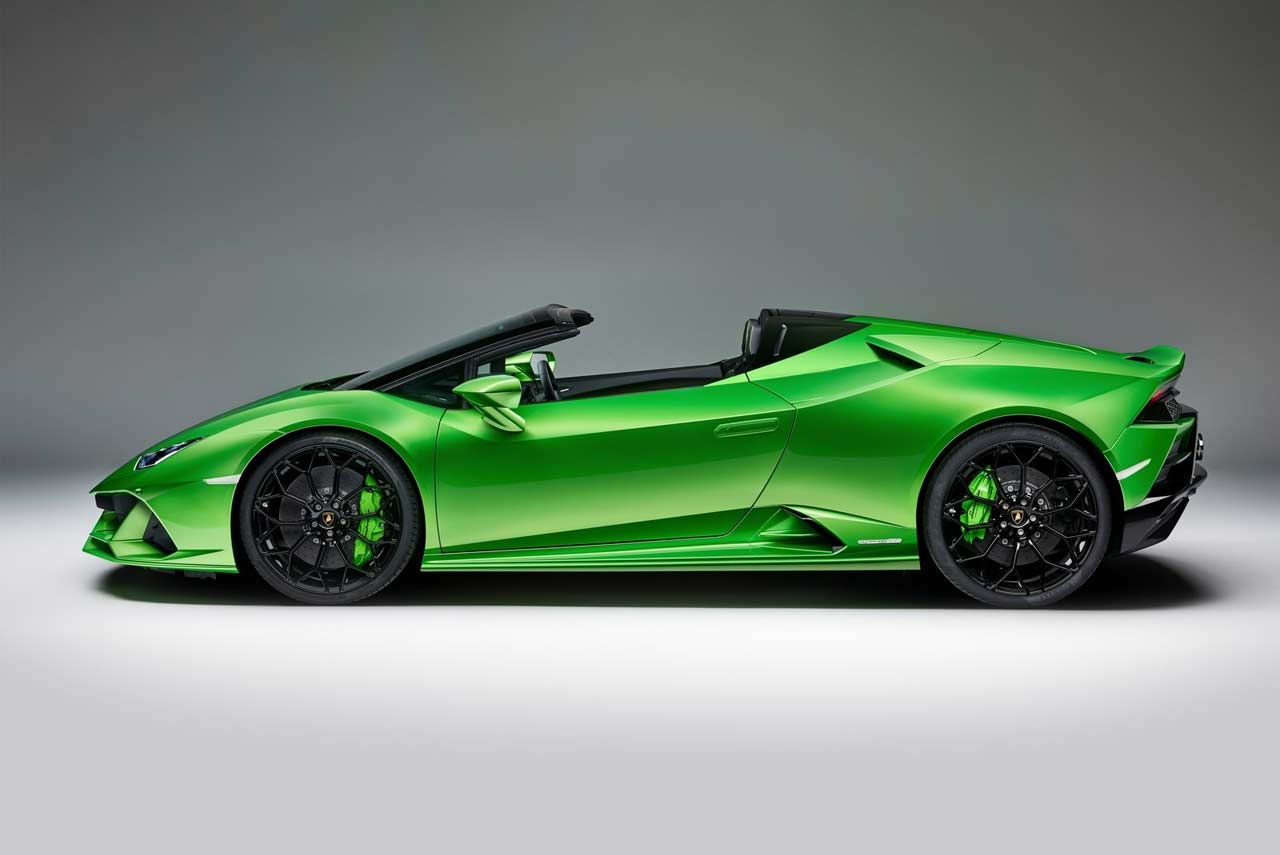 Lamborghini Huracan Evo Spyder Side Top Down 2019