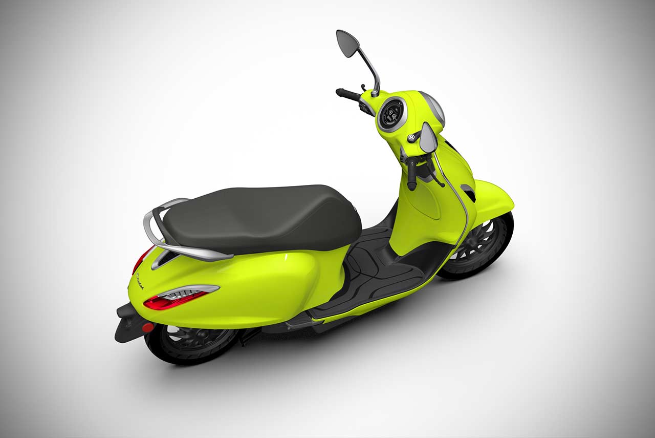 Bajaj Chetak Citrus Rush Top View 2020