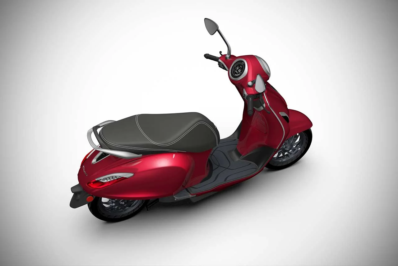 Bajaj Chetak Velluto Russo Top View 2020