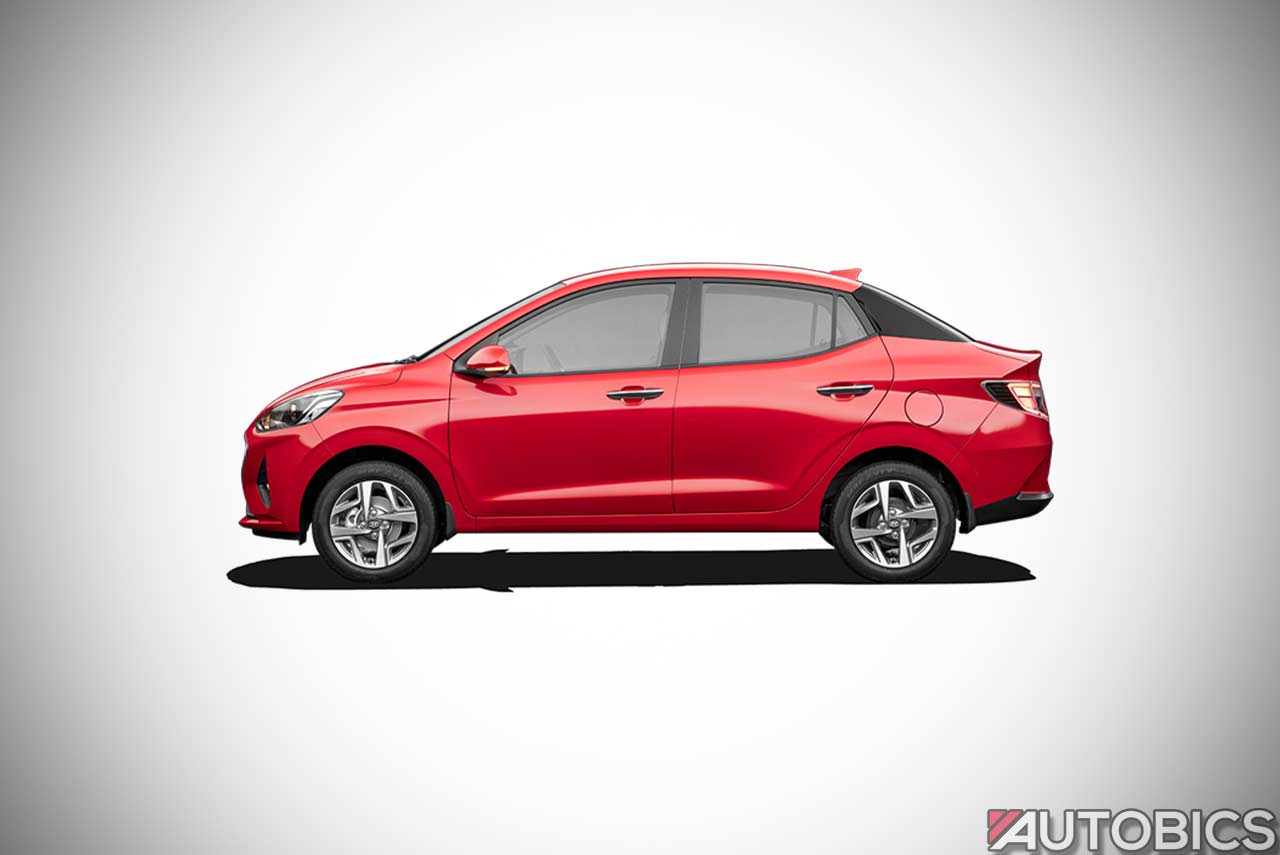 Hyundai Aura Fiery Red 2020