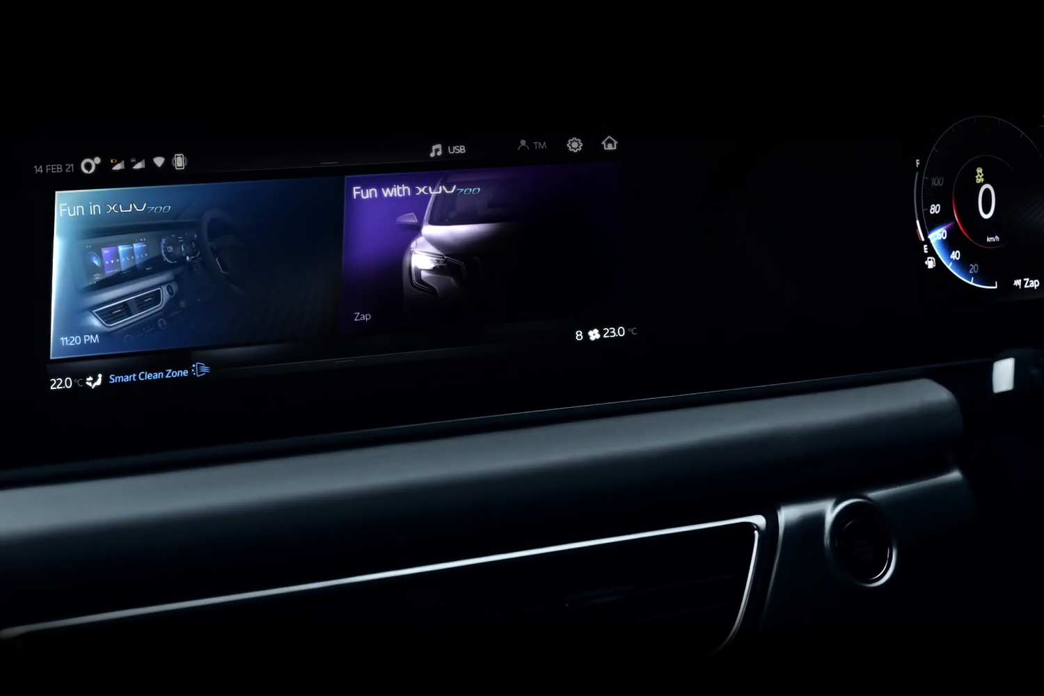 2021 Mahindra XUV700 Touchscreen Infotainment system