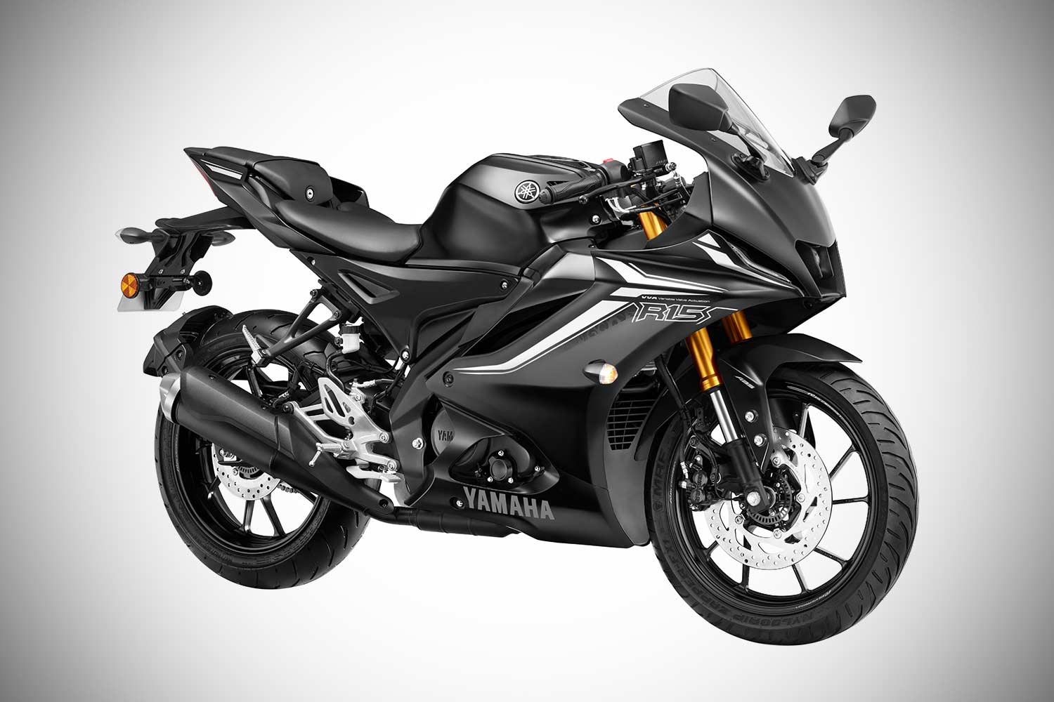 2021 Yamaha R15 V4 Dark Knight Front Quarter