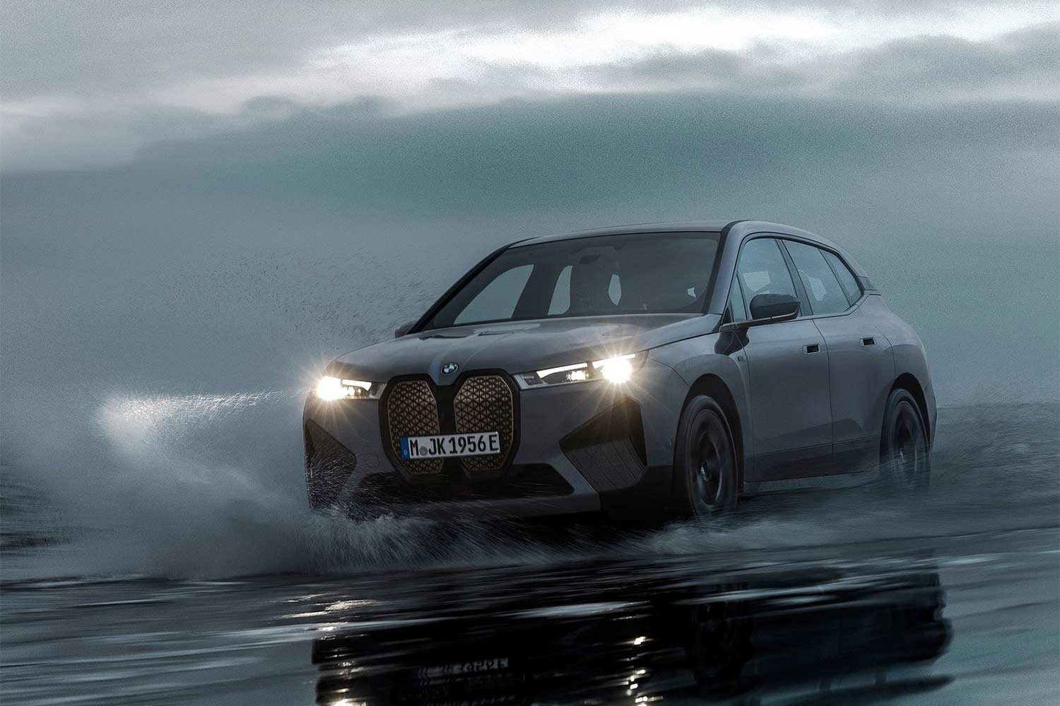 2022 BMW iX M60 Beach Car Water Splash