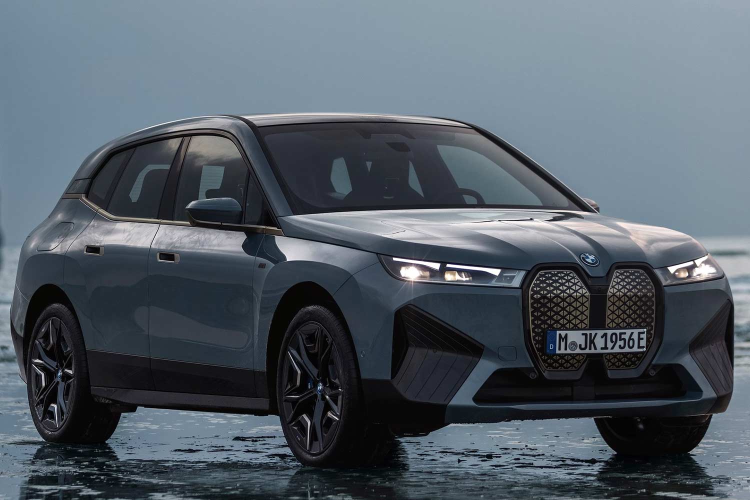 2022 BMW iX M60 Front Quarter Car on Beach