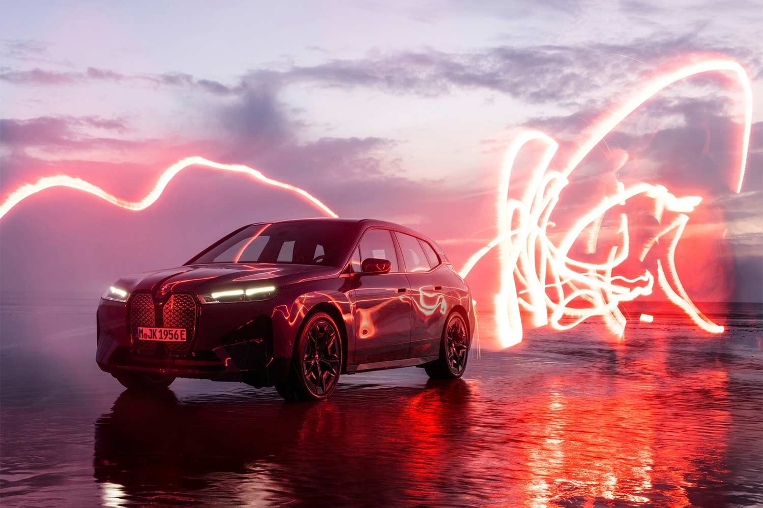 2022 BMW iX M60 light painting photography